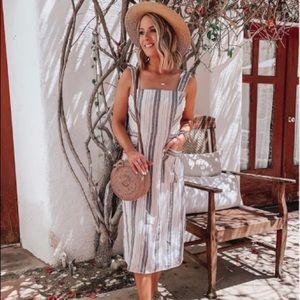 Splendid linen striped dress